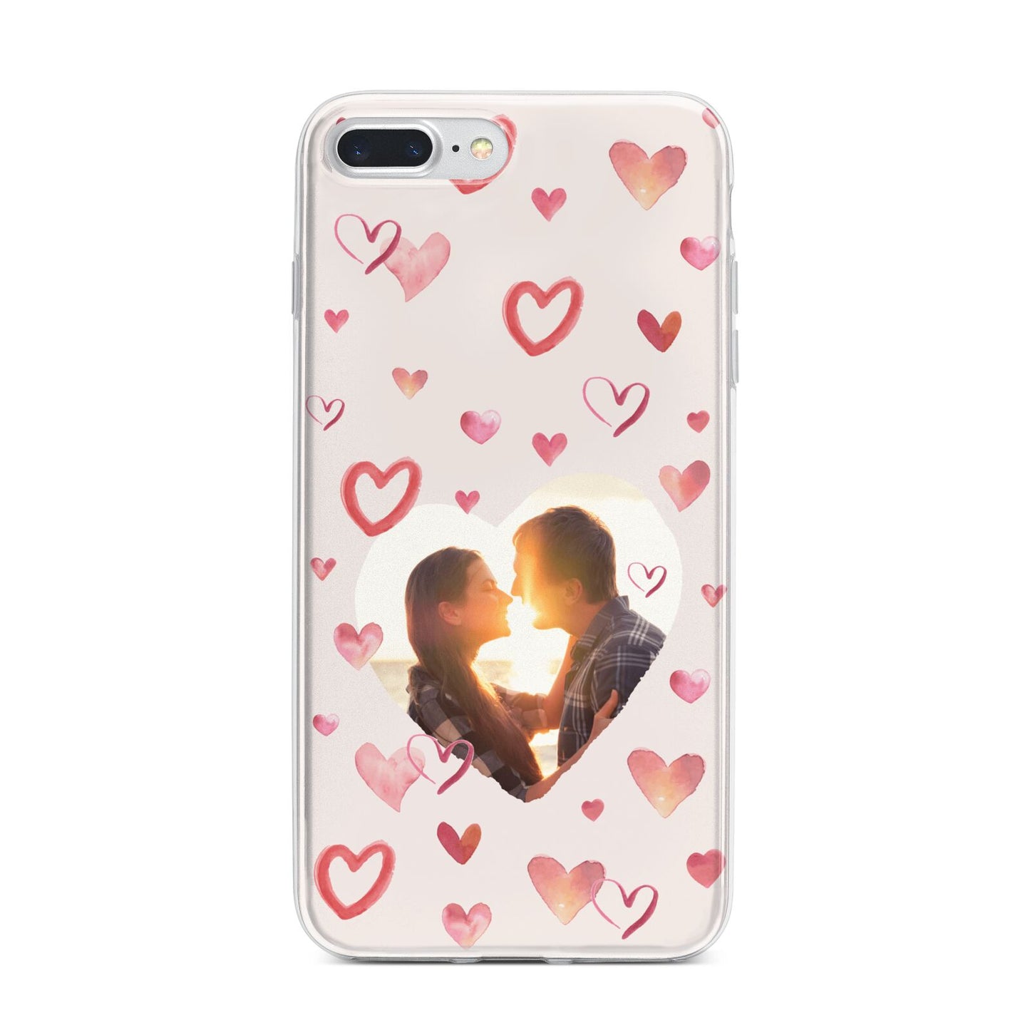 Custom Valentines Day Photo iPhone 7 Plus Bumper Case on Silver iPhone