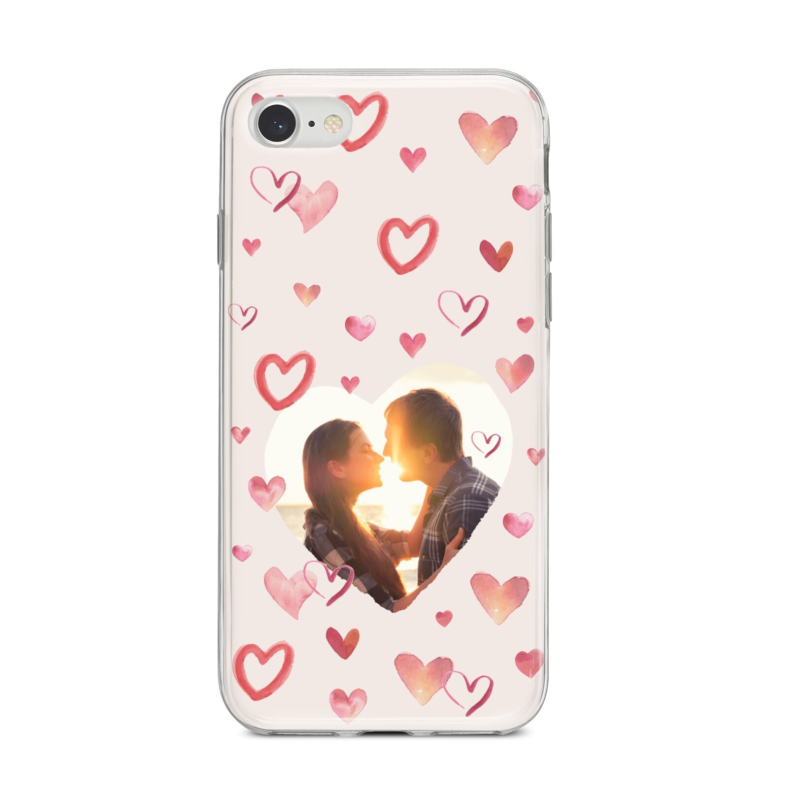 Custom Valentines Day Photo iPhone 8 Bumper Case on Silver iPhone