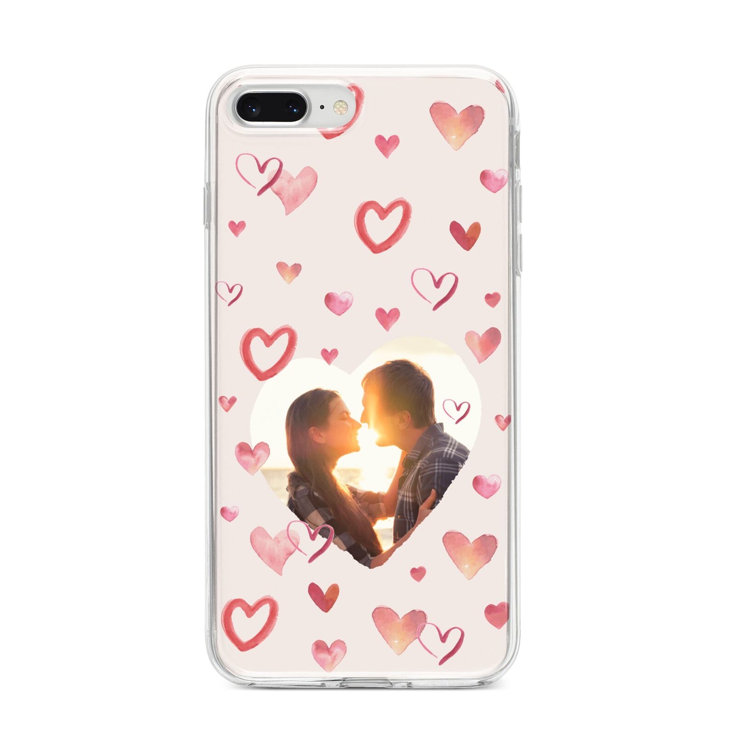 Custom Valentines Day Photo iPhone 8 Plus Bumper Case on Silver iPhone