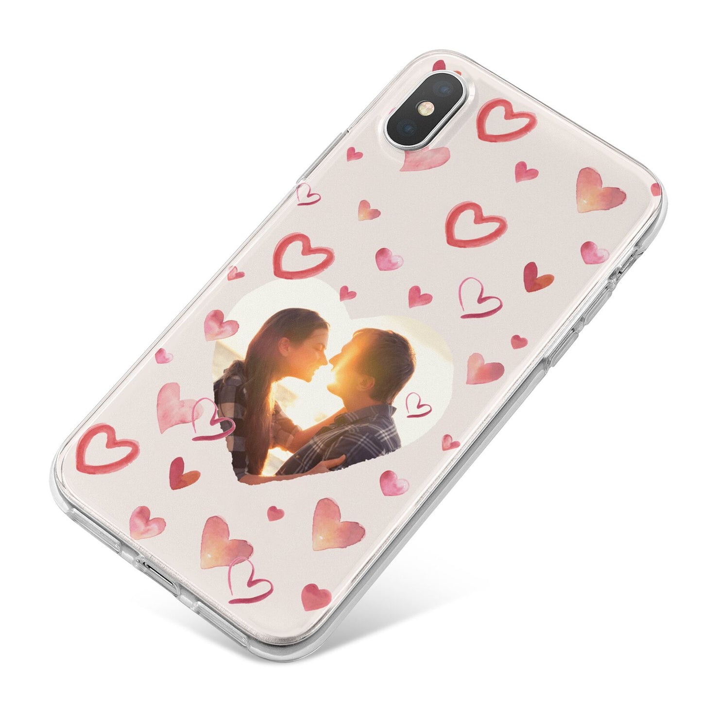 Custom Valentines Day Photo iPhone X Bumper Case on Silver iPhone