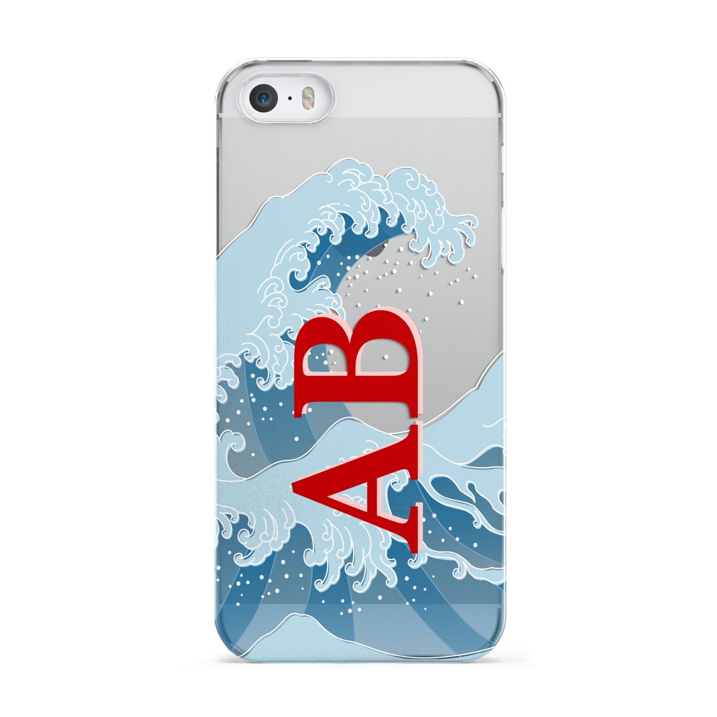 Custom Wave Initials Apple iPhone 5 Case