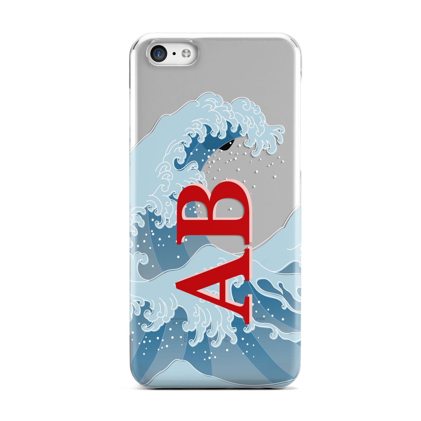 Custom Wave Initials Apple iPhone 5c Case