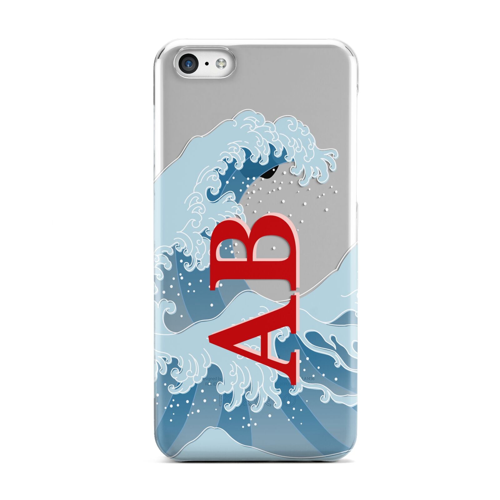 Custom Wave Initials Apple iPhone 5c Case