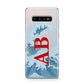Custom Wave Initials Protective Samsung Galaxy Case
