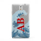 Custom Wave Initials Samsung Galaxy Note 3 Case