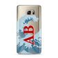 Custom Wave Initials Samsung Galaxy Note 5 Case