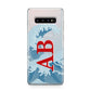 Custom Wave Initials Samsung Galaxy S10 Plus Case