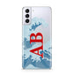 Custom Wave Initials Samsung S21 Plus Case