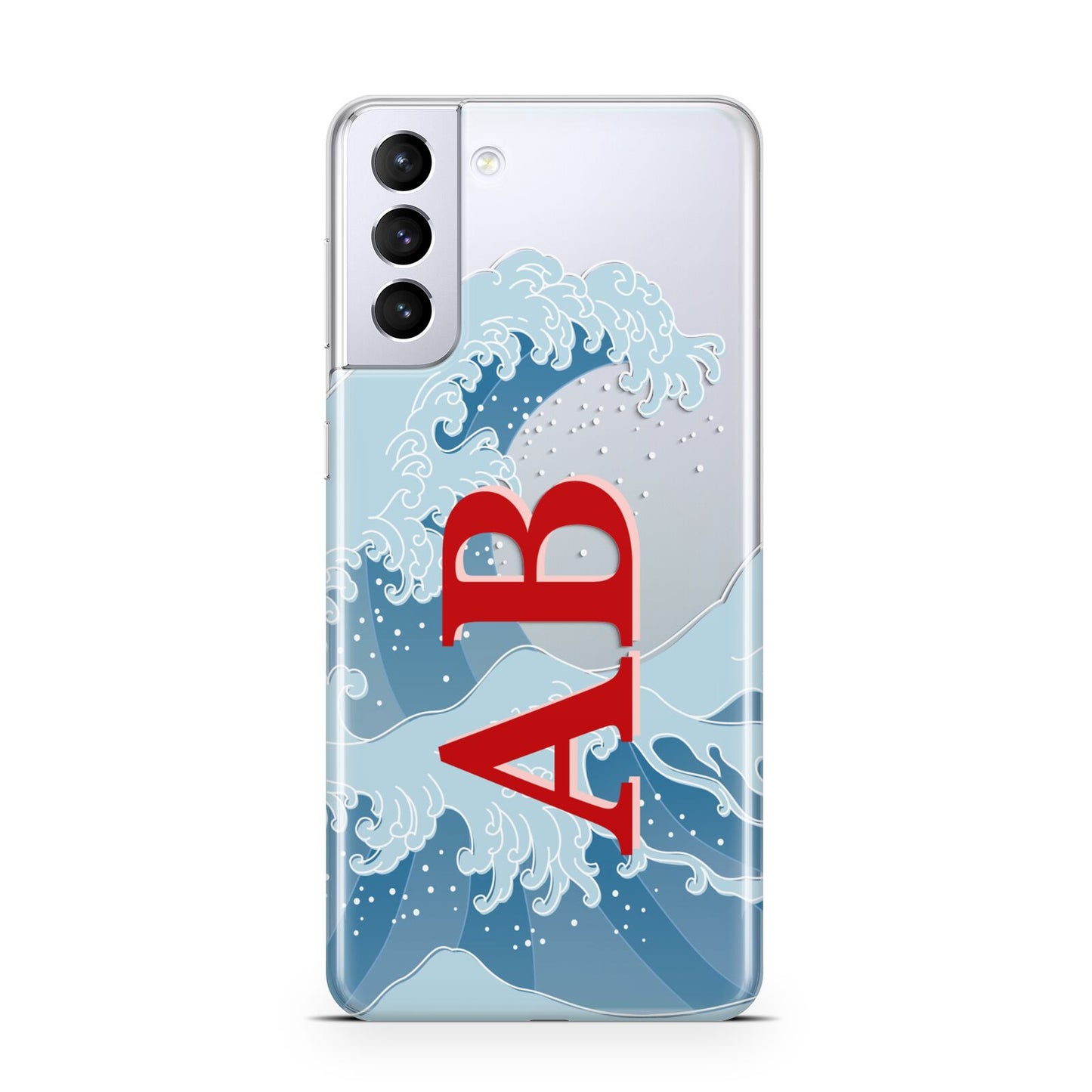 Custom Wave Initials Samsung S21 Plus Case