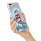 Custom Wave Initials iPhone 7 Plus Bumper Case on Silver iPhone Alternative Image