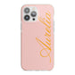 Custom iPhone 13 Pro Max TPU Impact Case with Pink Edges