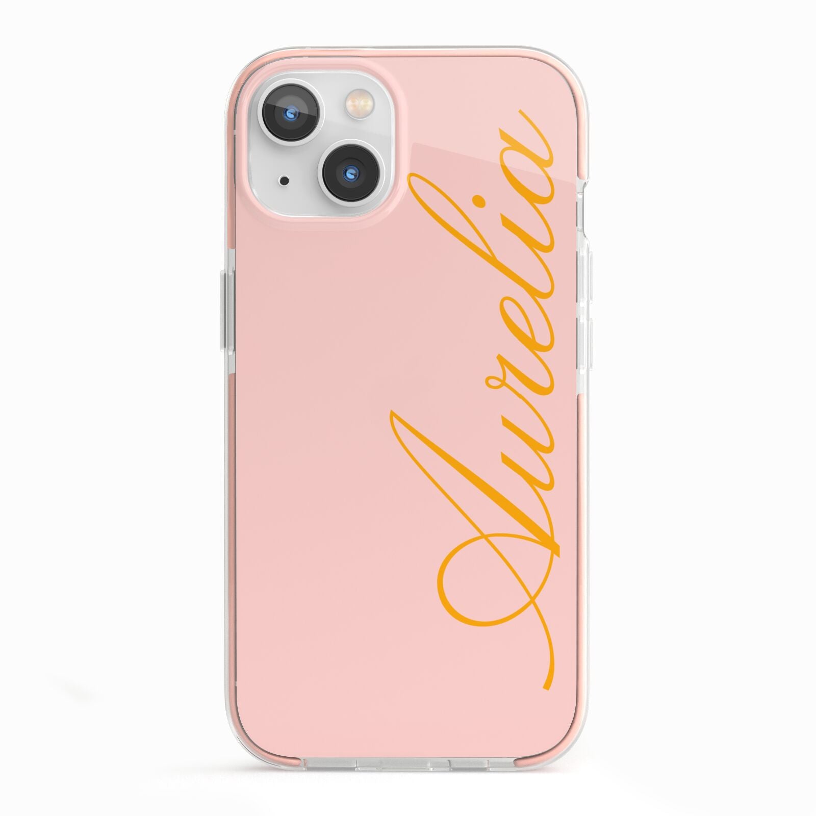 Custom iPhone 13 TPU Impact Case with Pink Edges