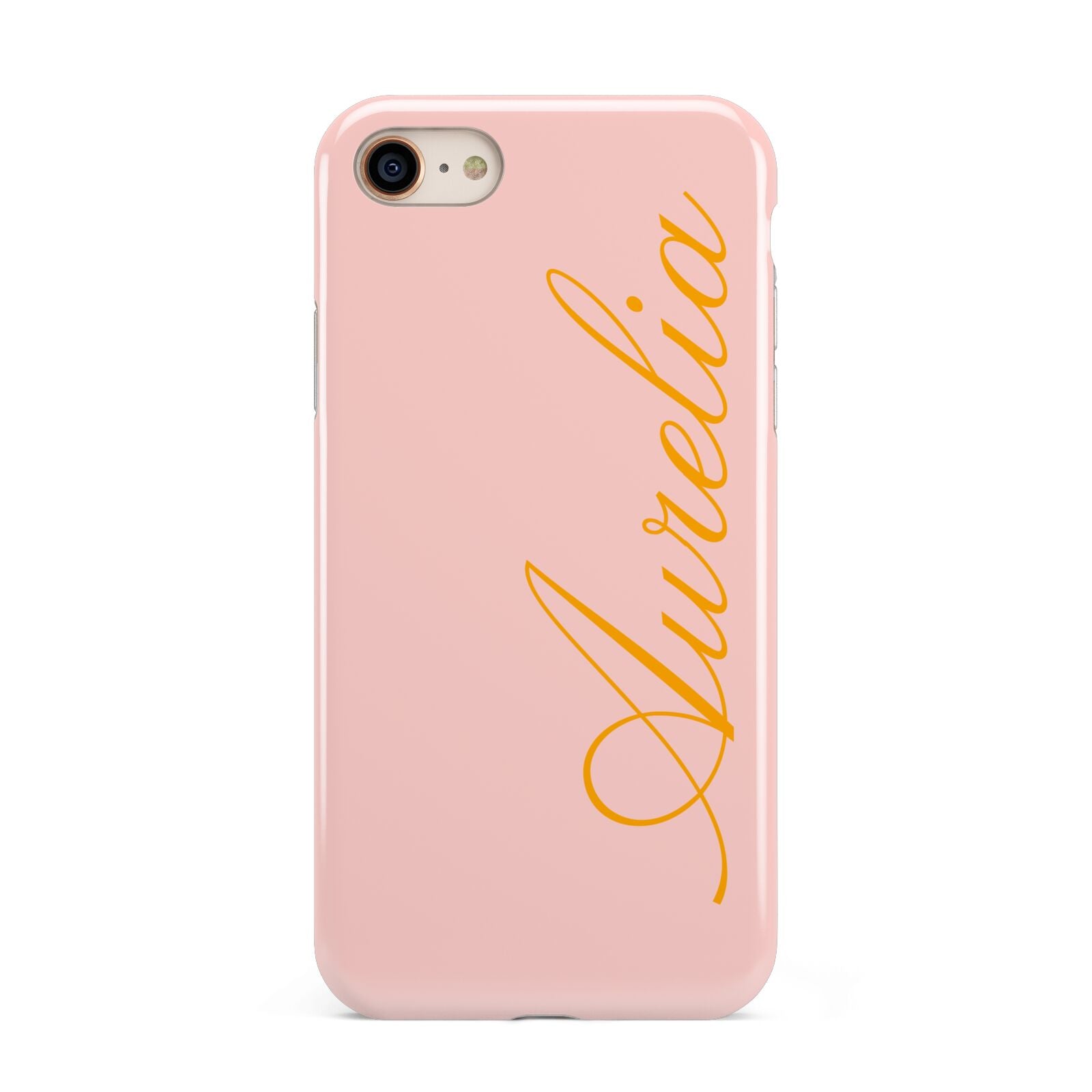 Custom iPhone 8 3D Tough Case on Gold Phone