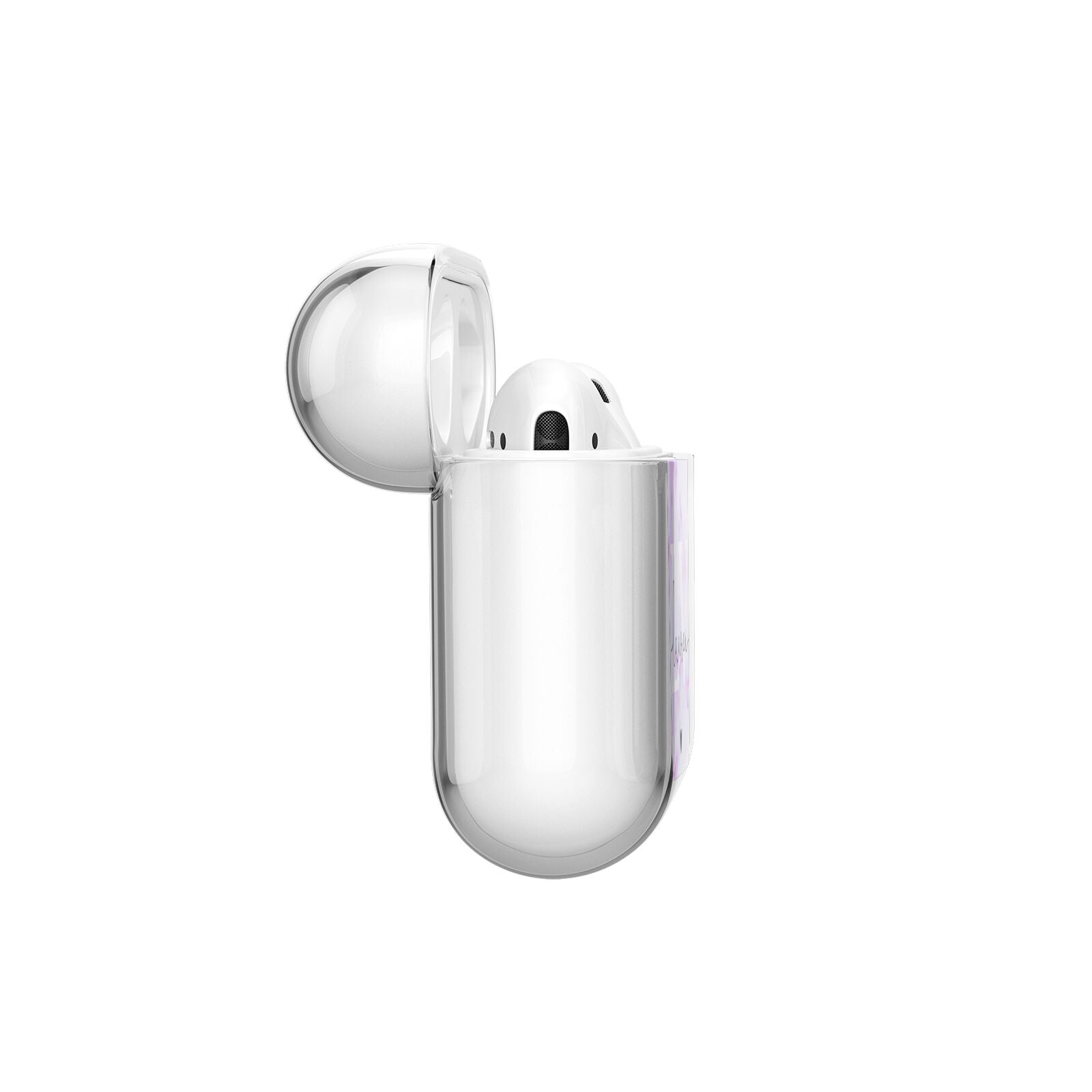 Customisable Name Initial Marble AirPods Case Side Angle