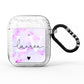 Customisable Name Initial Marble AirPods Glitter Case