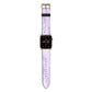 Customisable Name Initial Marble Apple Watch Strap with Gold Hardware