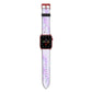 Customisable Name Initial Marble Apple Watch Strap with Red Hardware