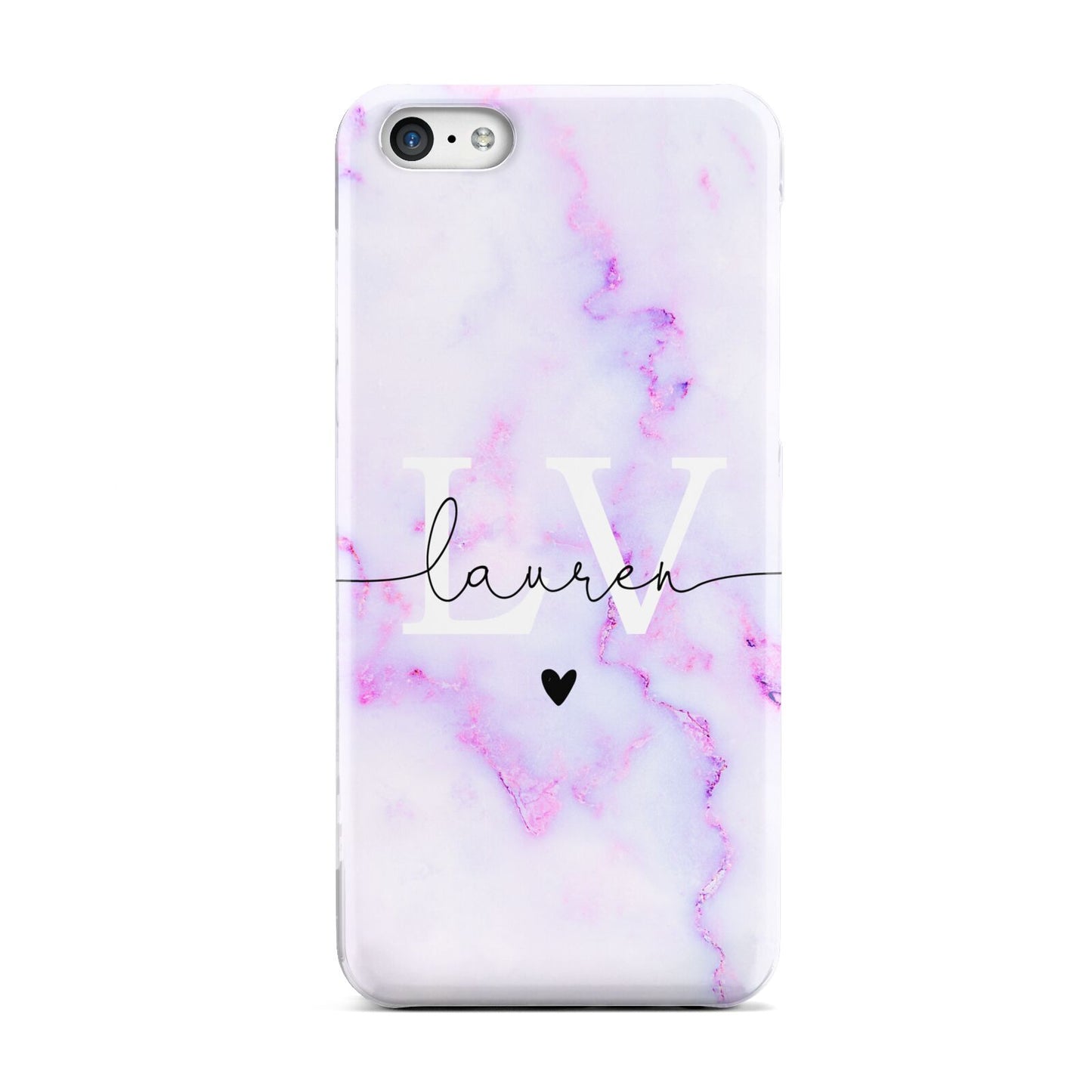 Customisable Name Initial Marble Apple iPhone 5c Case
