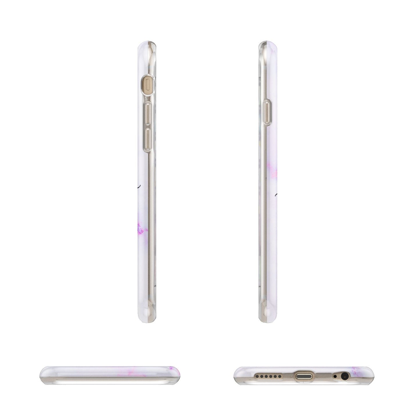 Customisable Name Initial Marble Apple iPhone 6 3D Wrap Tough Case Alternative Image Angles