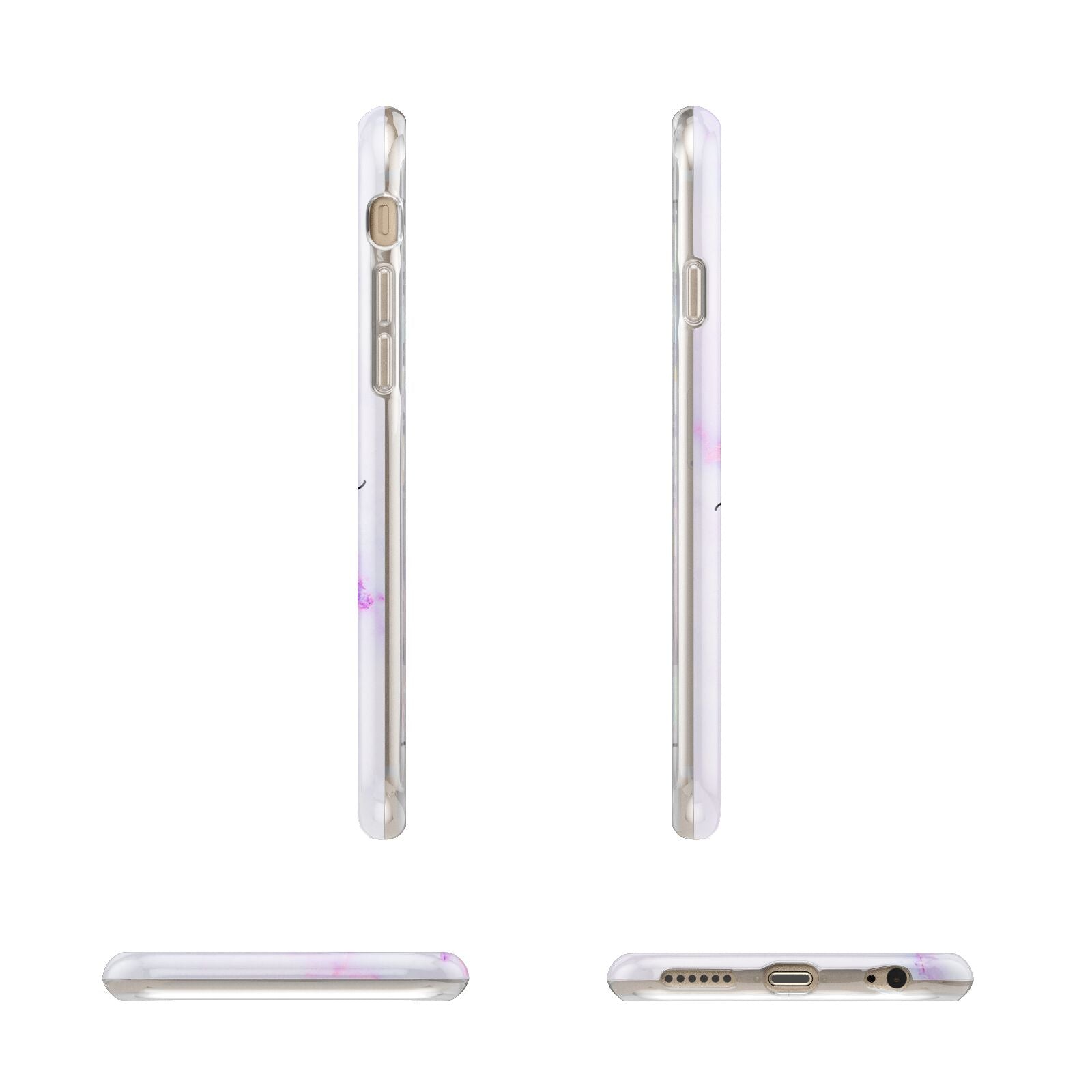 Customisable Name Initial Marble Apple iPhone 6 3D Wrap Tough Case Alternative Image Angles