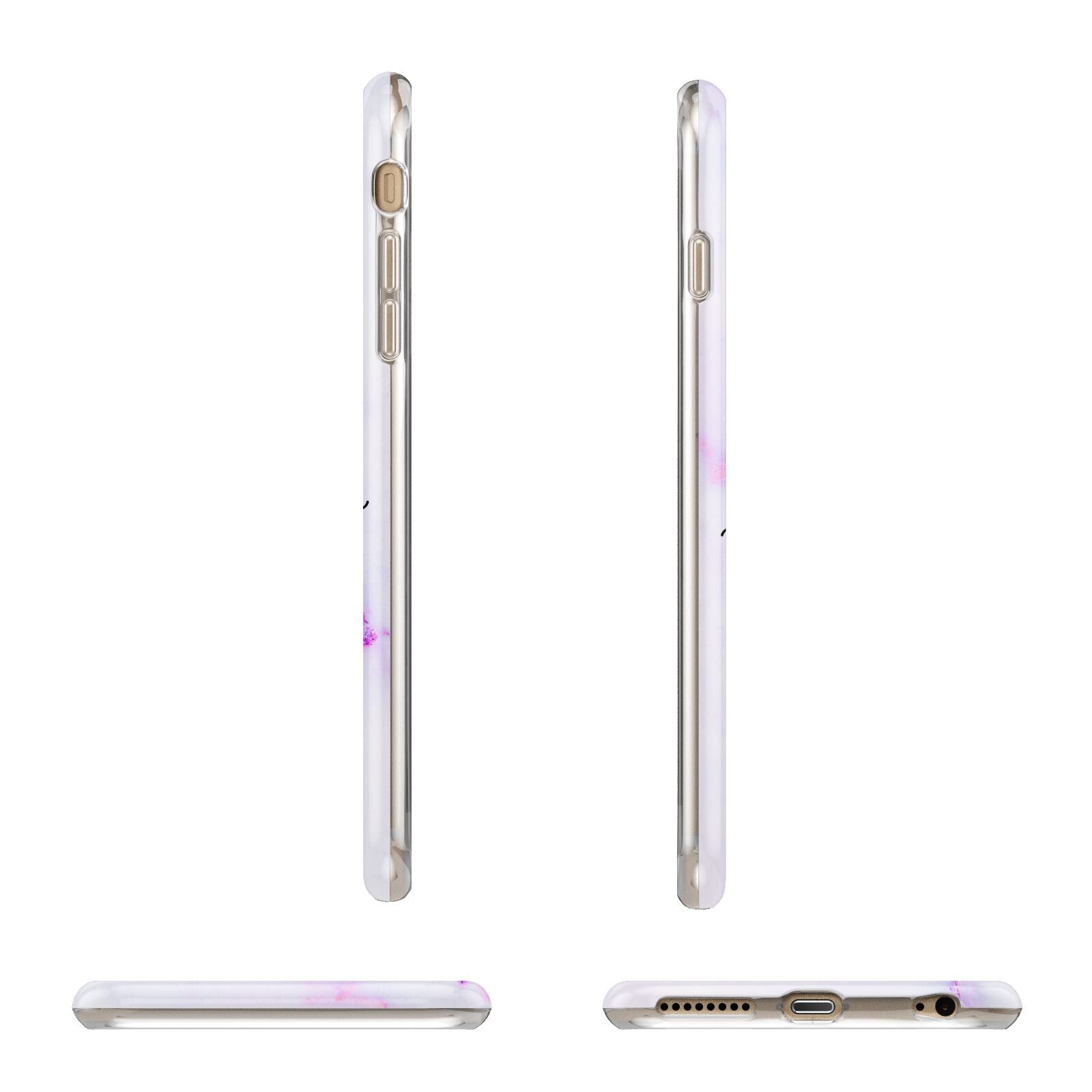 Customisable Name Initial Marble Apple iPhone 6 Plus 3D Wrap Tough Case Alternative Image Angles