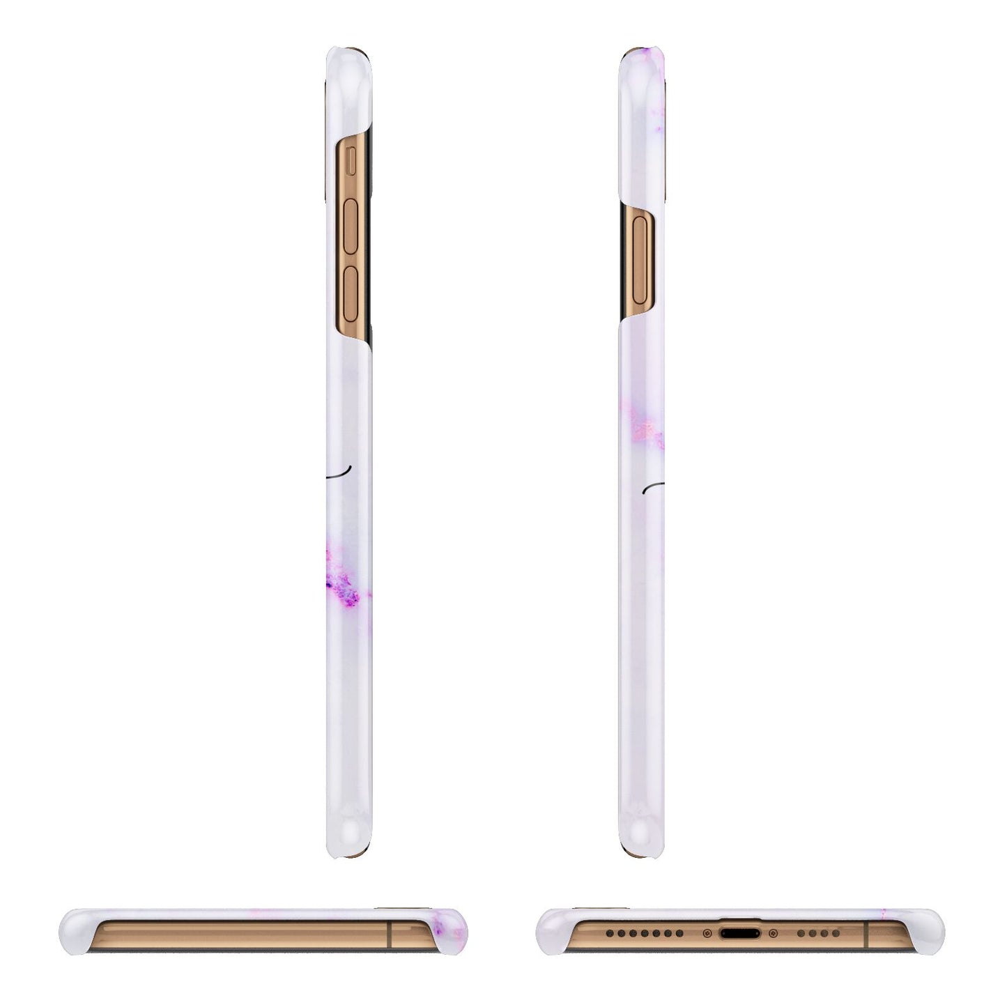 Customisable Name Initial Marble Apple iPhone Xs Max 3D Wrap Snap Case Angled Images