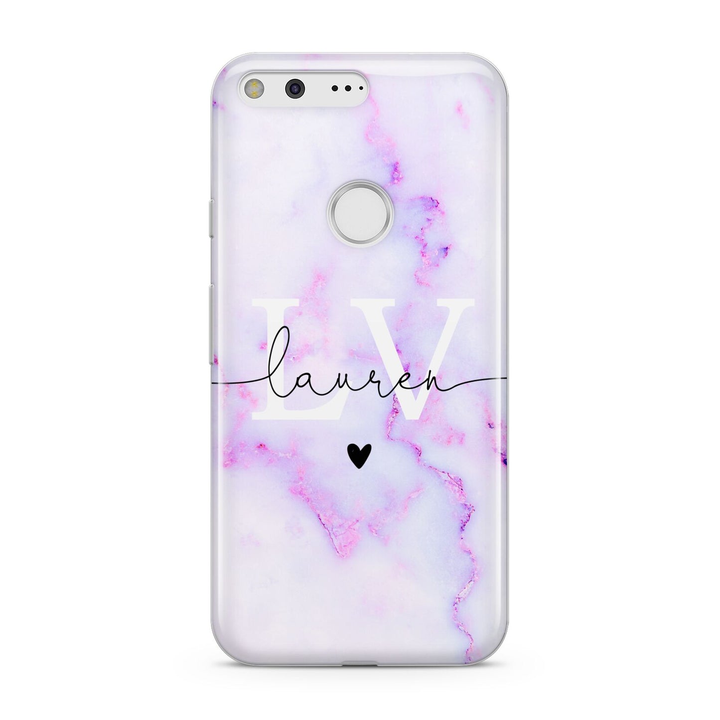 Customisable Name Initial Marble Google Pixel Case