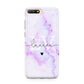 Customisable Name Initial Marble Huawei Y6 2018