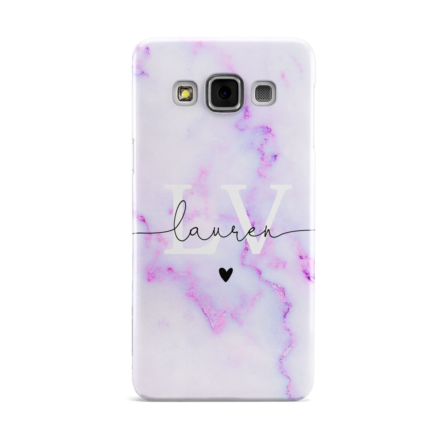 Customisable Name Initial Marble Samsung Galaxy A3 Case