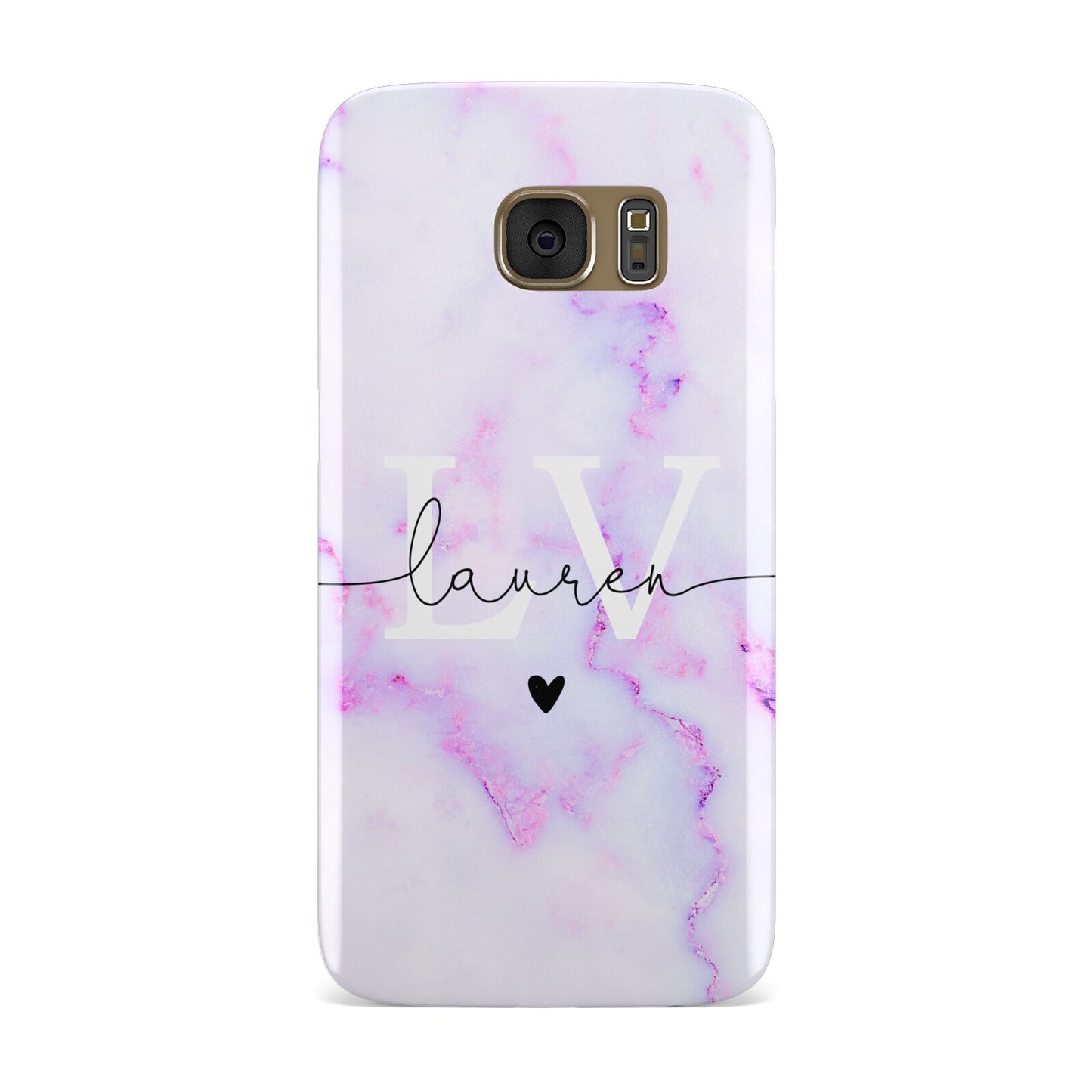 Customisable Name Initial Marble Samsung Galaxy Case
