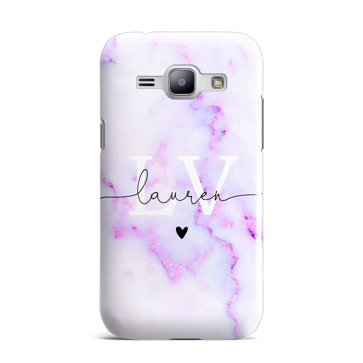 Customisable Name Initial Marble Samsung Galaxy J1 2015 Case