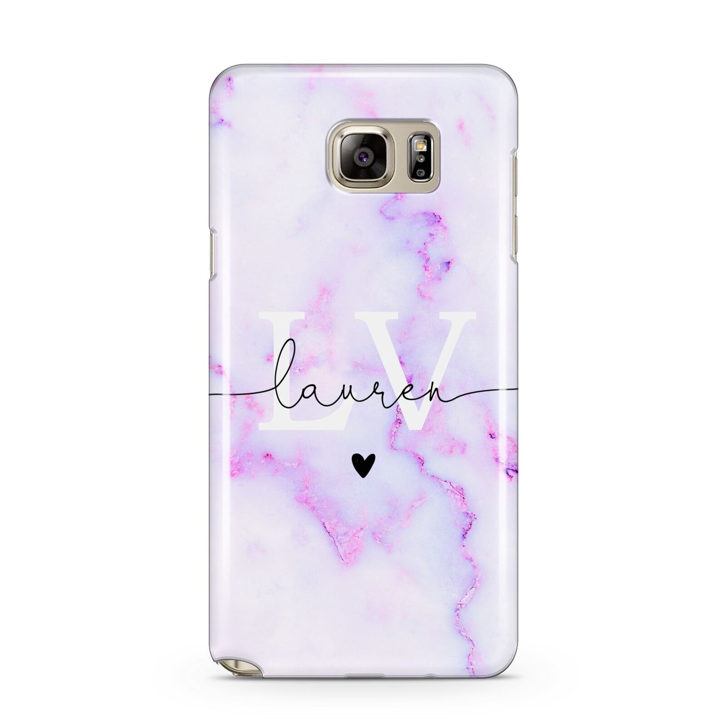 Customisable Name Initial Marble Samsung Galaxy Note 5 Case