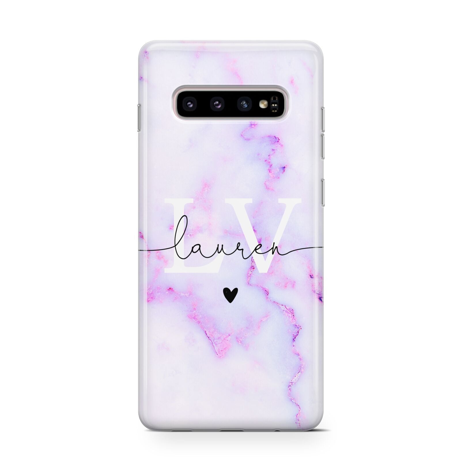 Customisable Name Initial Marble Samsung Galaxy S10 Case