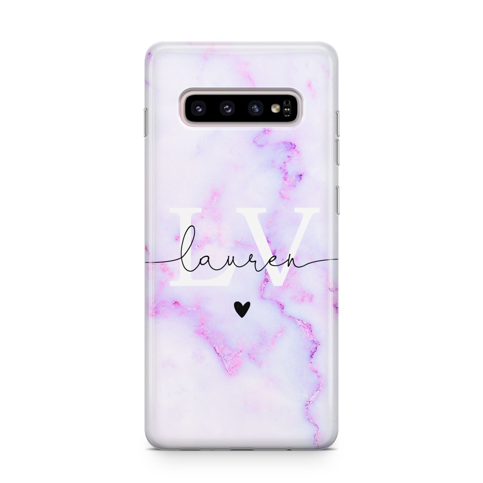 Customisable Name Initial Marble Samsung Galaxy S10 Plus Case