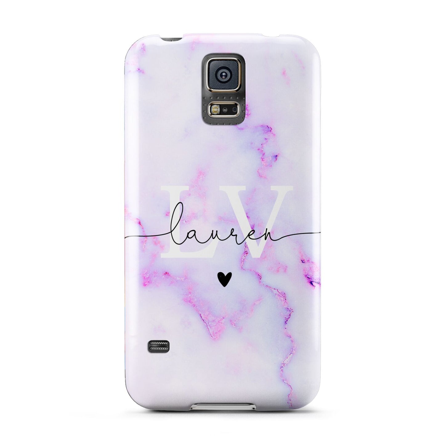 Customisable Name Initial Marble Samsung Galaxy S5 Case