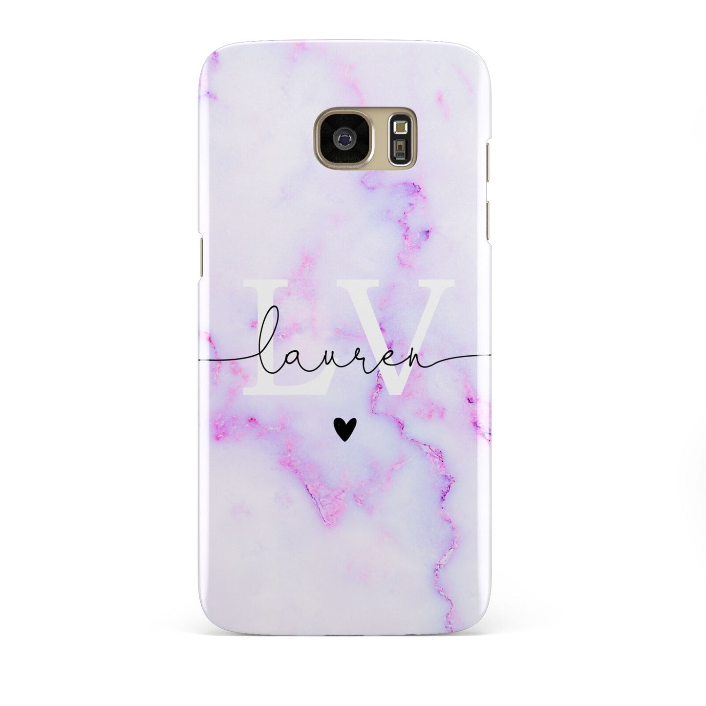 Customisable Name Initial Marble Samsung Galaxy S7 Edge Case