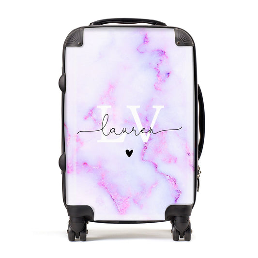 Customisable Name Initial Marble Suitcase