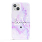 Customisable Name Initial Marble iPhone 13 Full Wrap 3D Snap Case