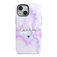 Customisable Name Initial Marble iPhone 13 Mini Full Wrap 3D Tough Case