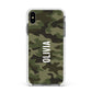 Customised Camouflage Apple iPhone Xs Max Impact Case White Edge on Black Phone