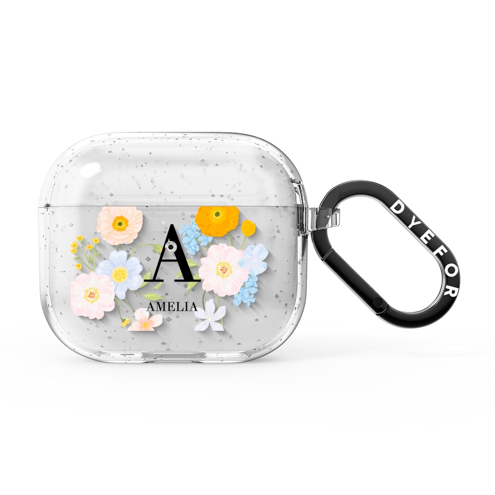 Customised Floral AirPods Glitter Case 3rd Gen