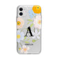 Customised Floral Apple iPhone 11 in White with Bumper Case