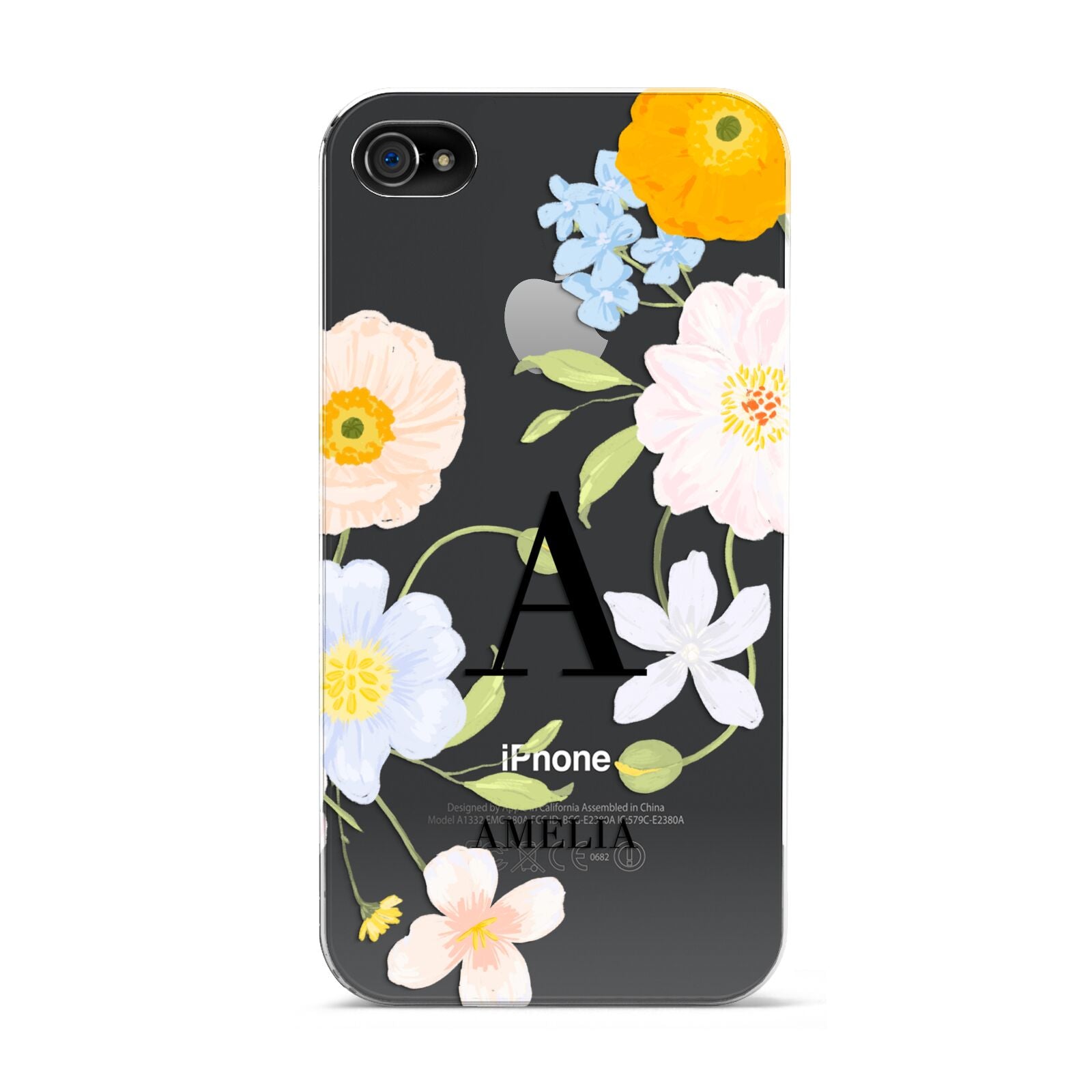 Customised Floral Apple iPhone 4s Case