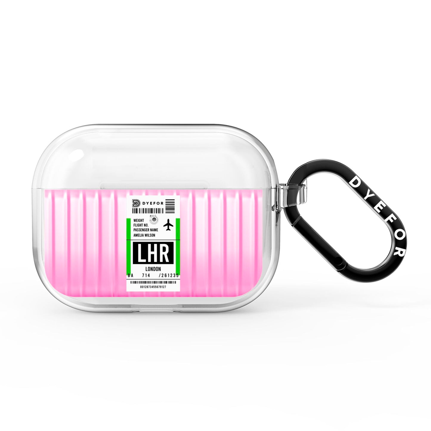 Customised Luggage Tag AirPods Pro Clear Case