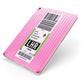 Customised Luggage Tag Apple iPad Case on Rose Gold iPad Side View