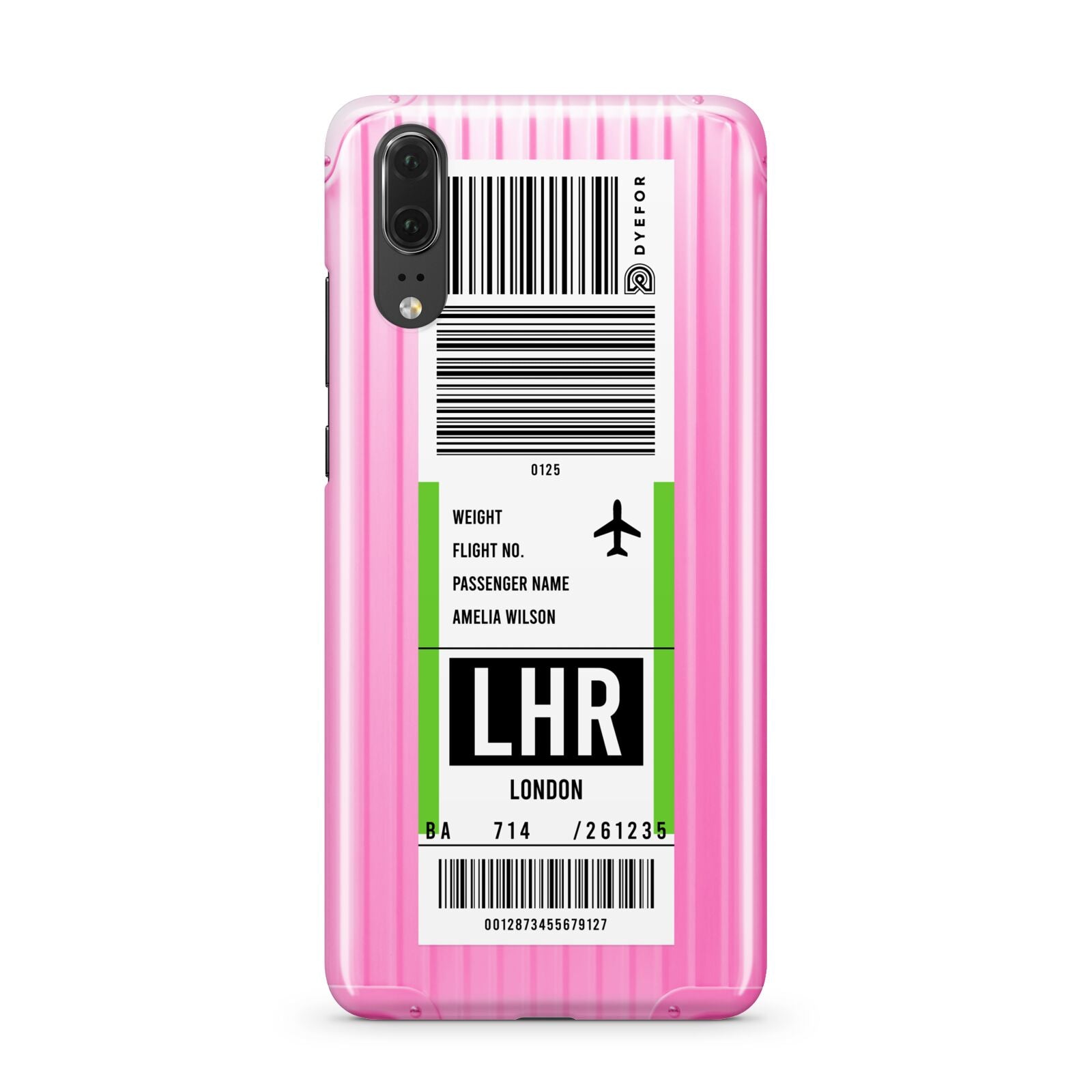 Customised Luggage Tag Huawei P20 Phone Case