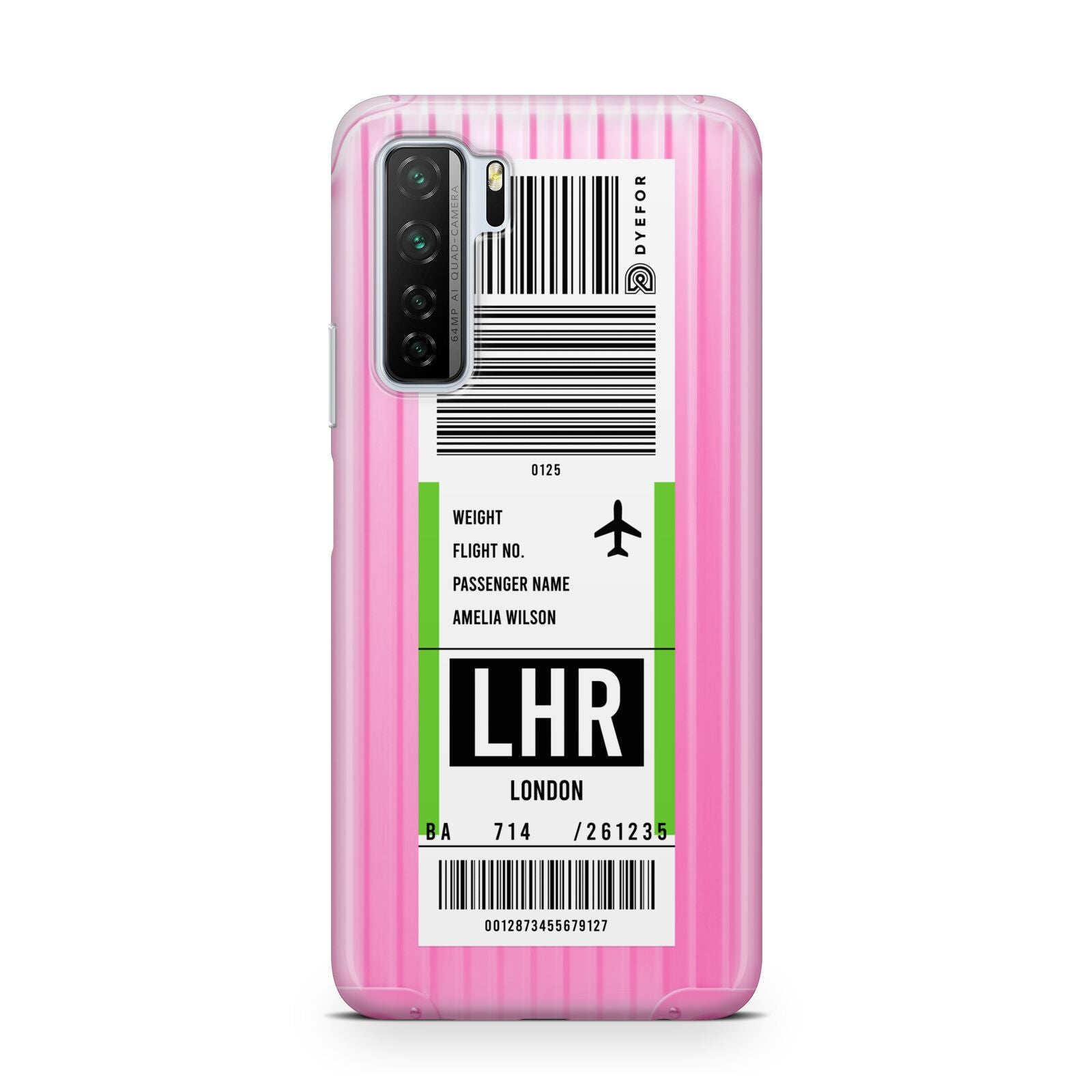 Customised Luggage Tag Huawei P40 Lite 5G Phone Case