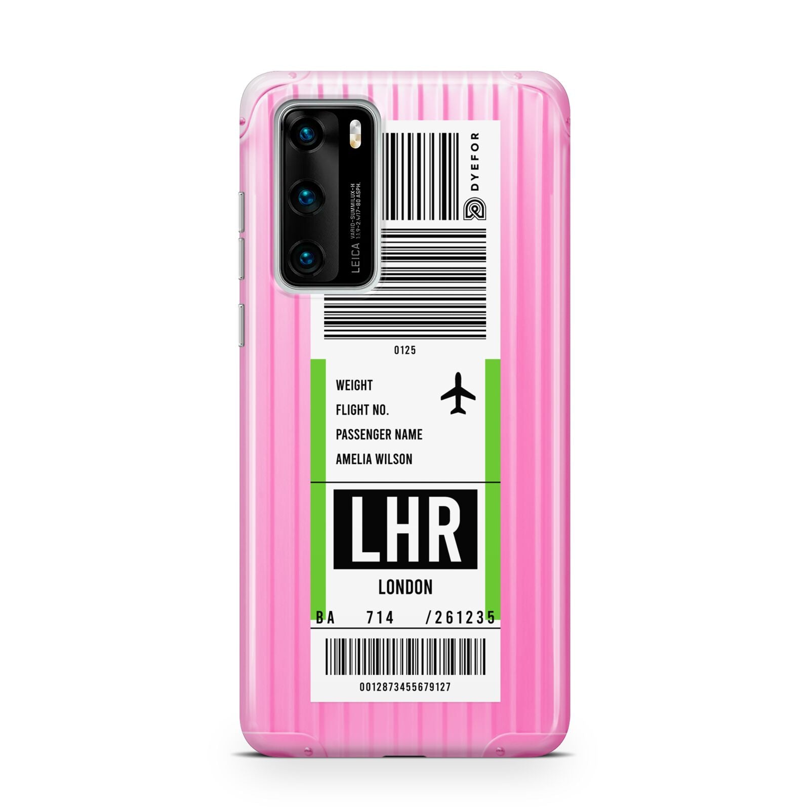 Customised Luggage Tag Huawei P40 Phone Case
