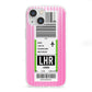 Customised Luggage Tag iPhone 13 Mini Clear Bumper Case