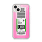 Customised Luggage Tag iPhone 14 Plus Clear Tough Case Starlight